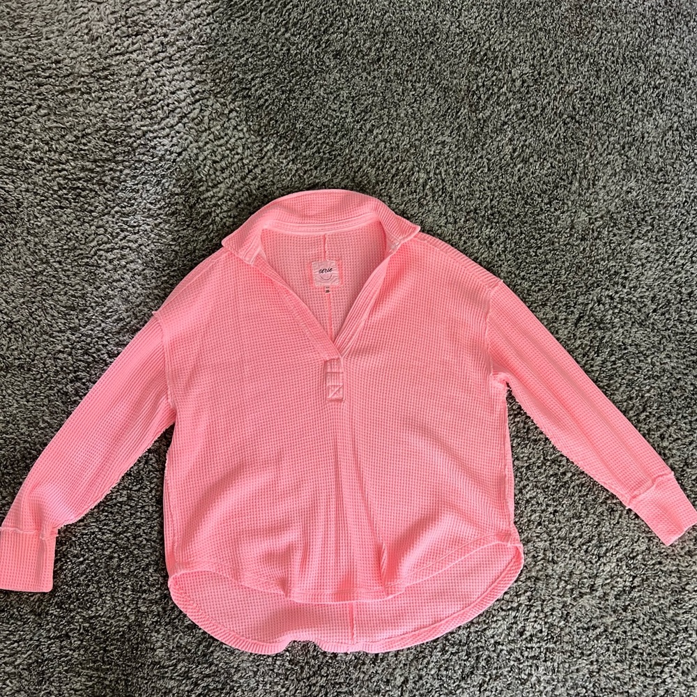 Waffle knit aerie top